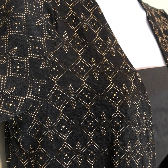 LuLaRoe Sarah Elegant Small Holiday Maxi Cardigan Pockets Long Line Sweater - Picture 6 of 11